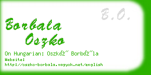 borbala oszko business card